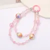 Ins Nuevo Colgante de Llavero con Lentejuelas y Lazo de Perlas para Funda de Teléfono Móvil Accesorios de Correa de Muñeca para Lanyard de Teléfono Móvil