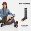 Otoño Renacentista Nueva Raya Estrella Conejo Animal Lindo Transpirable Adelgazantes Calcetines Largos para Mujer