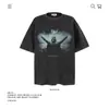 Camiseta de Manga Curta Pesada de Algodão Puro 250g Marca Americana Retrô Moderna Lavada Desgastada para Homens e Mulheres Verão Solta Atacado Transfronteiriço