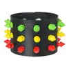 Joyería Transfronteriza Europea y Americana Estilo Nuevo Pulsera de Cuero Punk Exagerada de Colores Vivos Accesorio de Mano para Actuación Callejera Personalizado