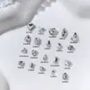 Mini Joias de Strass para Nail Art com Fundo Pontiagudo Tendência Nova Coração Super Brilhante Quadrado Coração Irregular Marquise Strass para Unha Decoração Atacado