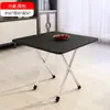 Mesa de comedor plegable, mesa de comedor simple para el hogar, mesa cuadrada pequeña, para alquiler, venta ambulante, simple y portátil.