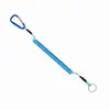 Cable de acero con mosquetón, popular en AliExpress, cordón retráctil portátil para llaves anti-pérdida, cuerda anti-pérdida para equipo de pesca
