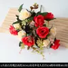 Flores Artificiales Rojas para Boda Cuidadosamente Seleccionadas, Flores Falsas de Gama Alta Color Rojo Vino Tinto, Flores Decorativas Chinas Nuevas para el Hogar
