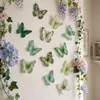 Adesivo de Parede Borboleta Colorida com Relevo 3D Personalizado Decoração de Quarto Fundo para Casamento Festival Aniversário Adesivo de Parede