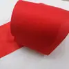 Accesorios para corte de cinta de inauguración al por mayor, tira de tela roja grande, tira de tela de flor roja grande para decoración de coche de boda, tela de seda festiva roja grande