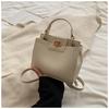 Nuevo Bolso de Mano Elegante Vintage con Cierre, Bolso de Axila, Noche, Color Sólido, Textura Acolchada, Un Solo Hombro, Bandolera 2025