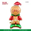 Base de Árbol de Navidad Grande 3D Empaquetada Individualmente Transfronteriza Decoración de Muñeco de Nieve Papá Noel Globos de Papel de Aluminio Festivos Venta al por Mayor