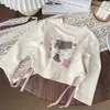 Camiseta da moda coreana para meninas, slim fit, manga longa curta, top de base para primavera e outono infantil