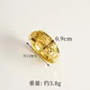 Anillo Chapado en Oro Estilo Antiguo con Diseño de Dragón y Fénix Chinos, Banda Ajustable, Tendencia Nacional Retro, Sensación de Alta Gama, Color Duradero, Joyería