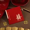 2025 Novo Casamento Casamento Casamento Bloqueando Porta Envelope Vermelho Especial de Casamento Estampagem a Quente Pequena Bolsa de Casamento Palavra Feliz de Casamento