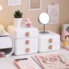 Caixa de Armazenamento de Mesa Estudante Pequeno Rack de Armazenamento Gaveta Simples para Crianças Artigos Diversos Acessórios de Cabelo Papelaria Porta-Canetas de Mesa Armário