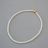 Elegante estilo francés, empalme libre, perla redonda de imitación Swarovski de alto brillo, cierre magnético, collar, cadena para suéter, mezcla y combinación, en capas, para mujer