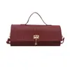 Bolsa Transversal Ombro Baguete Feminina 2026 Novo Estilo Padrão Trançado Texturizado Transfronteiriço Cor Sólida Casual Fivela de Travamento Grande Capacidade Estilosa