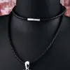 Guerrero de Hierro Joyería Casual al por Mayor Moda para Hombres y Mujeres Collar Hebilla de Acero Inoxidable Cuerda Trenzada de Piel de Vaca