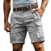 Shorts de trabalho de cor sólida multi-bolsos europeus e americanos mais vendidos 2026 da Shein TK, apresentando um design moderno e um corte casual e folgado.