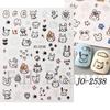 Nuevas pegatinas de arte de uñas al por mayor ins red de internet para niños divertidas graffiti dibujos animados viento lindo gato oso pegatinas para uñas con pegamento trasero