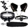 Sm Metal Sexy terno Conjunto de três peças terno Backcourt Anal Plug Fox Tail Sexy Adulto Produtos sensuais