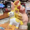 Año Nuevo del Caballo: Llavero Gira para Hacerte Rico Creativo Cola de Caballo Gira Bolsa de Bendición Colgante para Llave de Coche Regalo