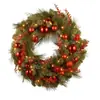 Corona Navideña Grande Transfronteriza de 60 cm Colgante de Puerta Rattan Navideño Corona de 45 cm Decoración Centro Comercial Colgante Diseño de Escena