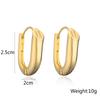 Brincos Aogu Ins Cobre Ouro 14K Formato U Agulha de Prata 925 Novos Nicho Femininos Brincos High-End Produto Quente Transfronteiriço