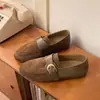 Mocasines Slip-on Estilo Coreano para Mujer 2026 Otoño Nueva Llegada Temperamento Versátil para Viajar Suela Elástica Planos de Punta Redonda Lisos