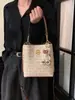Bolso tipo cubo versátil de alta gama con estampado retro para mujer, modelo nuevo 2026, de alto valor, lujo ligero, para el trabajo, de hombro, cruzado