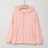 Ropa de Protección Solar de Secado Rápido para Niños y Niñas Color Sólido Delgada con Capucha Ropa Protectora Solar para Niños Medianos y Grandes