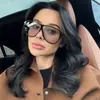 Gafas de Sol Aviador Retro Europeas y Americanas de Marco Grande para Mujer, Adecuadas para Caras Grandes, Efecto Adelgazante, Estilo Urbano de Moda, Protección Solar, Versátiles