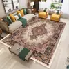 Tapete de Luxo Leve Estilo Americano Estilo Étnico Sala de Estar Tapete de Cabeceira Retro Persa Almofada para Sofá de Mesa de Café Casa de Hóspedes Tapete de Quarto