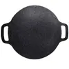 Placa Redonda para Barbacoa de Piedra Maifan Placa Portátil para Barbacoa de Camping al Aire Libre Placa para Barbacoa de Hierro Antiadherente Coreana para Filete Frito