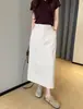 Falda Larga de Algodón Ligera Anti-Arrugas Ultra-Cómoda con Sensación Fresca Serie Montaña Zedaijiayi Simple y Elegante para Viajar al Trabajo para Mujer