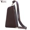 Bolso de Pecho Auténtico de Cuero para Hombre, Bolso de Silla de Montar Vintage de Cuero Crazy Horse, Bolso Cruzado de Piel de Vaca para Deportes al Aire Libre y Ocio, Exclusivamente para Ventas Transfronterizas