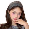 Otoño e Invierno Lazo Gris Parte Superior Craneal Alta Ala Ancha Banda para el Cabello para Mujer Estilo Occidental Moda Banda para el Cabello Lavar la Cara Pinzas para el Cabello Presionado Moños para el Cabello Accesorios para el Cabello
