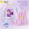 Kpop Demon Hunter Niñas Tie-Dye Sensación de Hielo Manga Corta Pantalones Cortos Moda Verano Niñas Holgado Casual Conjunto de Dos Piezas Tendencia