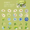 Paquete de Pegatinas de Pájaros Italianos: Serie ¿Cuánto Sabes de Flores? - Base Decorativa para Diario Tema Floral Pequeño Pegatinas de Material, 50 Hojas, 6 Diseños