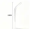 Venta Directa Tubo Transparente Petg Popote de Plástico Tubo Curvo Transparente de Vidrio Popote Curvo de Vidrio de 8 mm con Tubo de Anillo Resistente a Altas Temperaturas