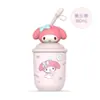 Sanrio Hello Kitty Taza Térmica Nueva Compacta con Popote Taza de Agua de Dibujos Animados Linda para Niñas
