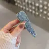 Presilha Triangular Cheia de Strass para Cabelo Feminino, Acessório de Cabelo Brilhante com Strass, Presilha Lateral Estilo Coreano Estilo Ins, Ornamento de Cabelo