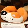 Expresión de Dibujos Animados Gato Jorobado Almohada en Forma de U Hielo Doudou Almohada para la Hora del Almuerzo de Oficina Viaje Portátil Almohada para la Siesta en Forma de U