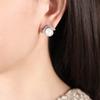 Pendientes de lujo con luz que no se desvanece, de estilo celebridad de Internet, personalizados, de acero de titanio, chapados en oro, con perlas de imitación, exquisitos pendientes al por mayor