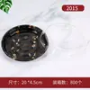 Caixa redonda descartável para sushi, caixa redonda para embalagem de salmão, caixa de embalagem estilo japonês, bandeja plástica para sashimi para uso comercial