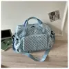 Bolsa de Viagem Retro com Bolinhas Nova Expansível Dobrável para Armazenamento Bagagem Multifuncional com Separação Úmido e Seco Bolsa de Academia