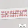 [Coleção Oval Curto] Arte de unhas pronta para usar, adesivos 3D para unhas, unhas postiças removíveis, fornecimento no atacado para salões de beleza