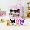 Papelaria Estudantil Borracha Criativa Desenho Animado Sanrio Compartilhando Kuromi Borracha Tridimensional Conjunto de Borrachas Presente