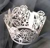 Amazon papel borde pastel de boda hueco encaje para cupcake láser artesanía flor hojas al por mayor