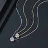 Colar com Pingente Redondo Simples de Bolha em Prata de Lei S925 Colar de Clavícula Moissanite Acessível de Luxo Simples Transfronteiriço Uma Gota de Lágrimas