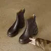 Botines de tacón ultra alto de 9 cm, con plataforma, colección otoño/invierno 2026, punta redonda, tacón grueso, cierre de cremallera en la espalda, botines de moda de tacón alto