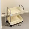 Carrinho Transparente Acrílico Porta-Objetos Cosméticos Lanches Estante Simples e Organizado Adequado para Sala de Estar e Quarto