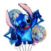 Globos de Papel de Aluminio de Mascota Linda Alienígena Azul Hongxiang Accesorios de Decoración de Ambiente Temático para Fiesta de Cumpleaños Infantil